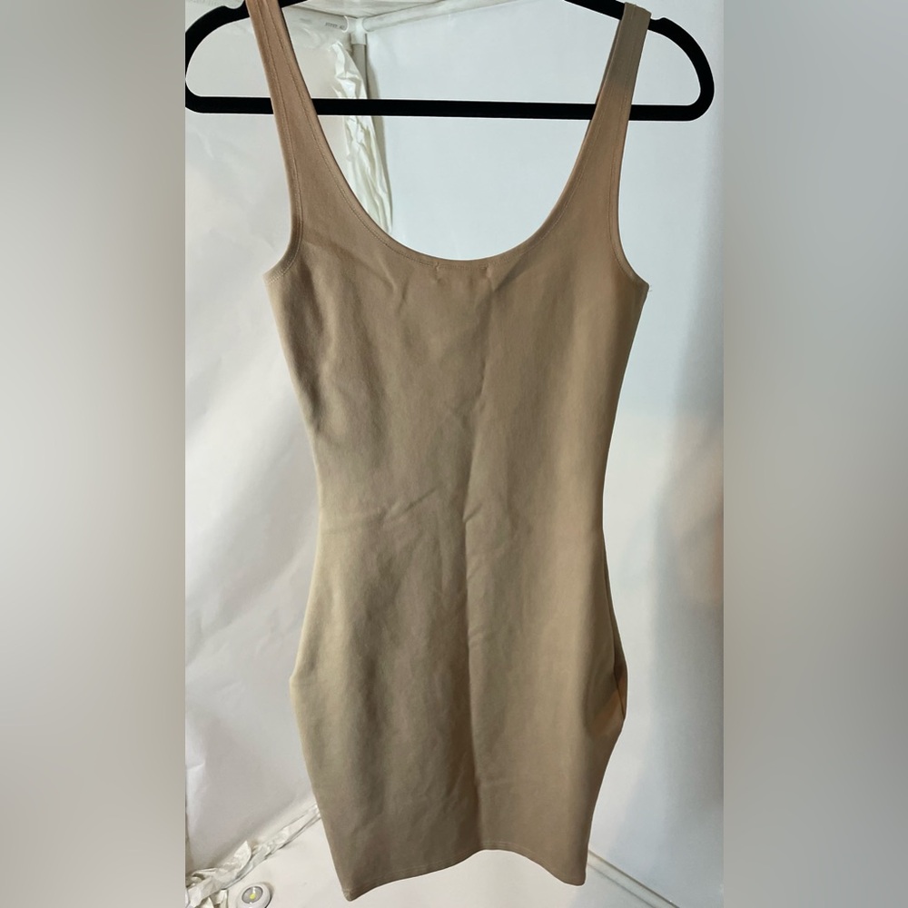 Fashion Nova Women's Tan Sleeveless Dress size Medium